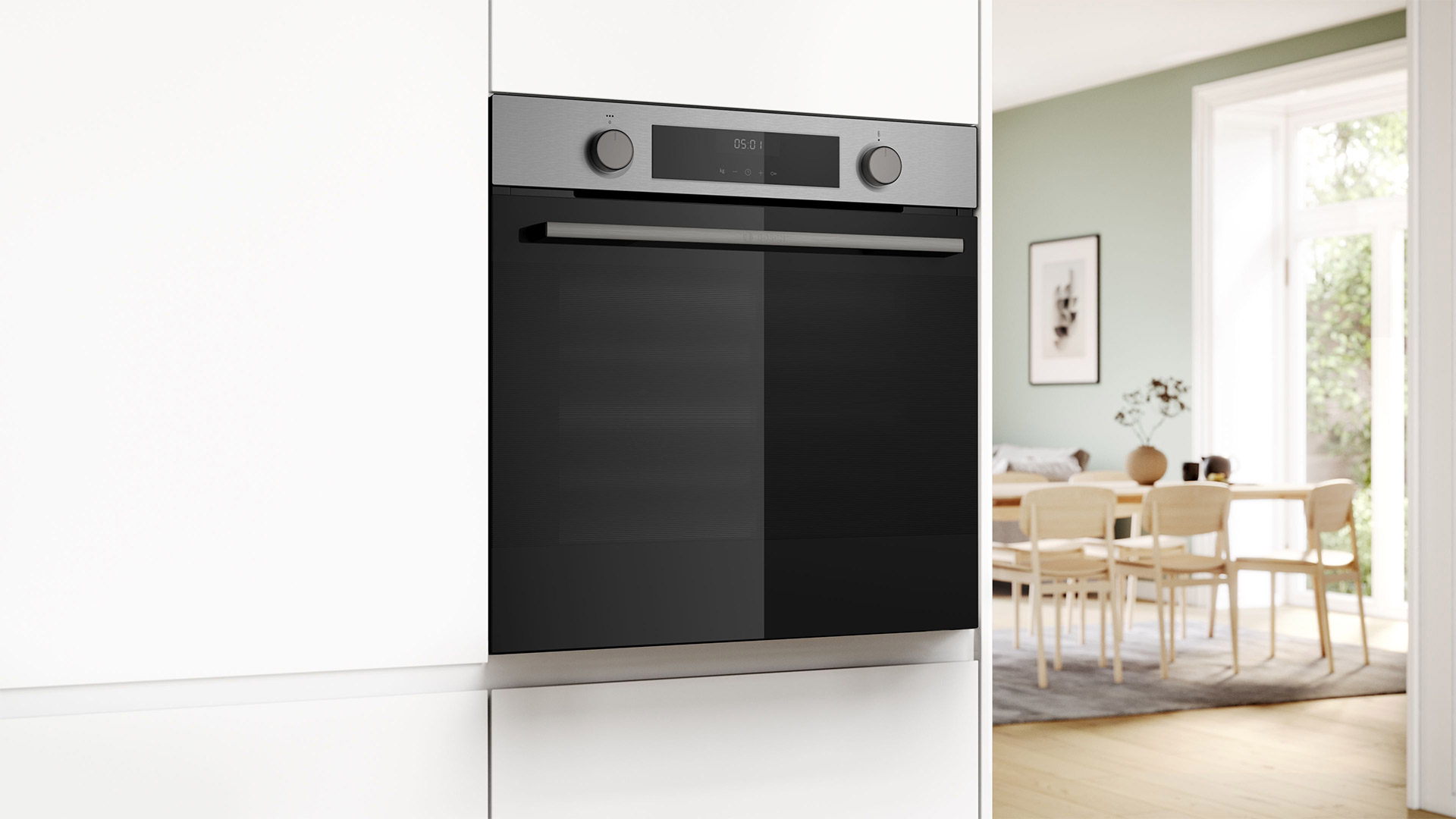 Духова шафа з функцією додавання пари вбудовувана BOSCH HUA736ER0